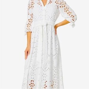 Lilly Pulitzer Amrita Lace Shirtdress Eyelet dress 🔥NEW 🔥